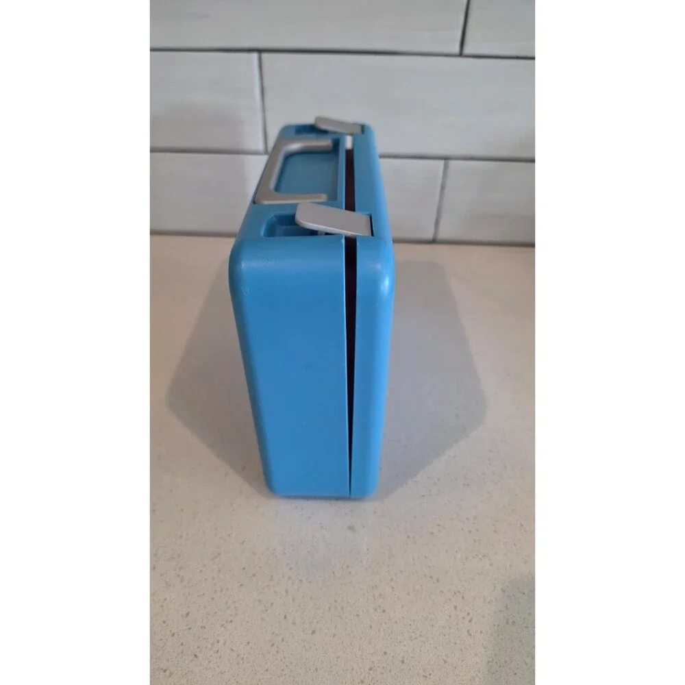 Mr. Beast Feastables Blue Plastic Lunch Box Dishwasher, Microwave, Freezer Safe